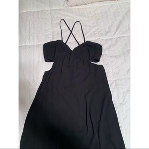 Express high-low black dress